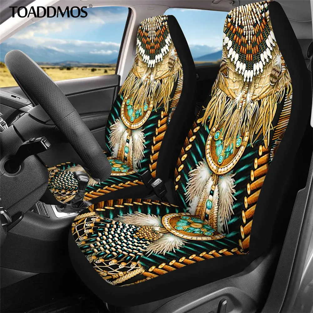 

TOADDMOS American Tribe Design Pattern Front Seat Protector for Car & Trunk Durable Non-slip Ealstic Car Seat Covers Remove 2020