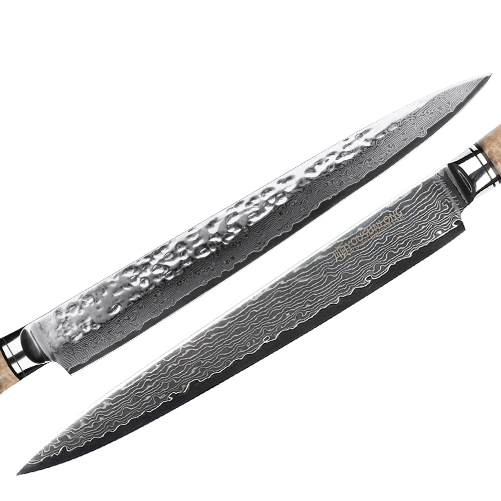 YOUSUNLONG 10 дюймов сашими Филейный Нож для рыбы японская супер сталь 67 слой из