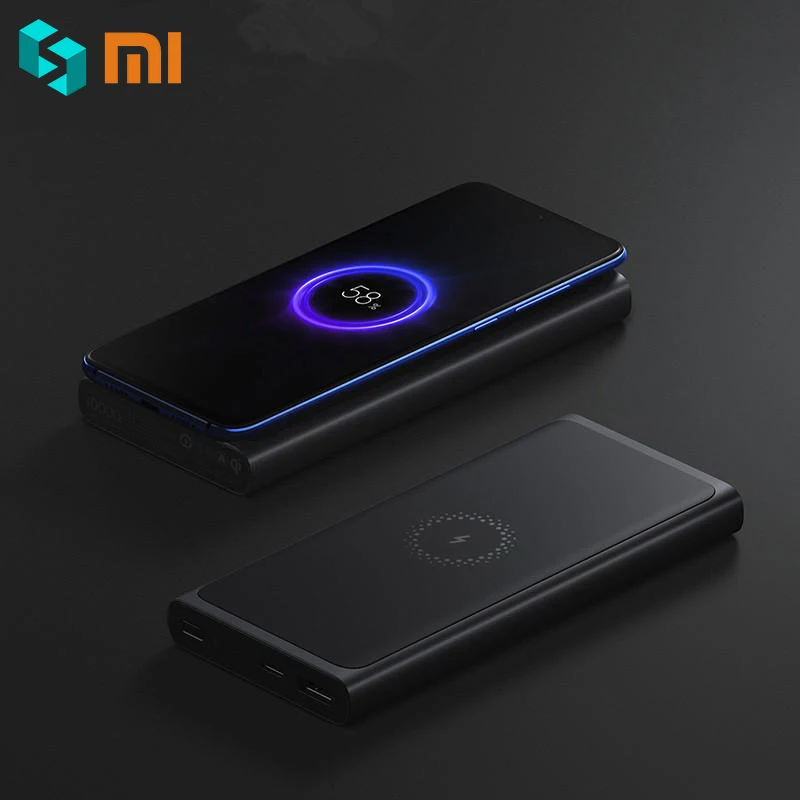 Оригинальный Xiao mi беспроводной банк питания 10000 мАч Xioa Xiaomi Быстрое беспроводное