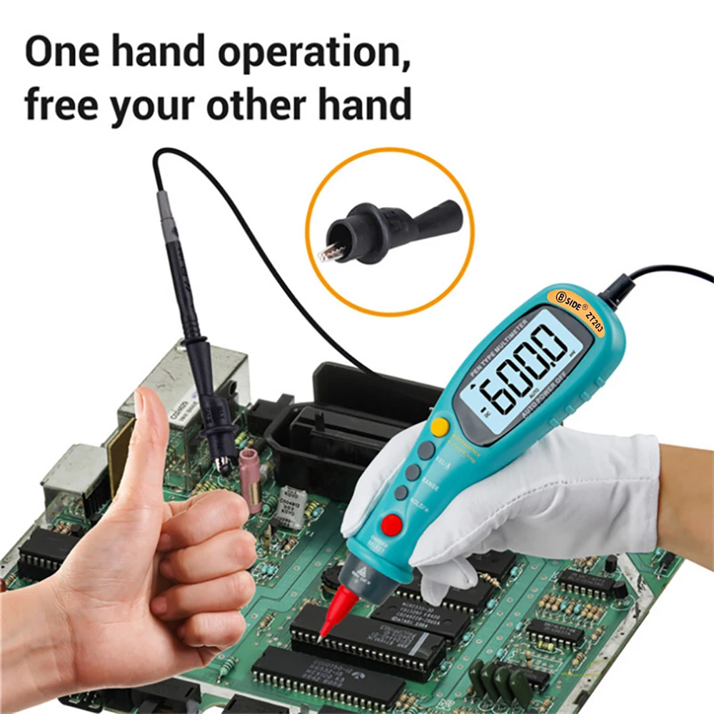 Цифровой мультиметр BSIDE Pen-Type истинный RMS автомобильный вольтметр с