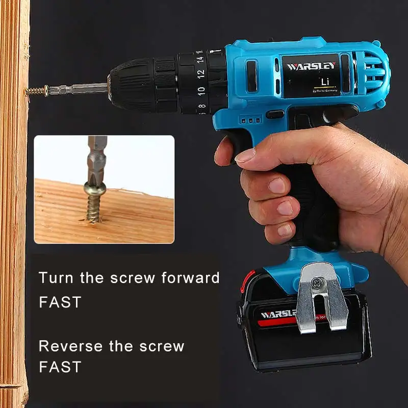 Taladro el&eacute;ctrico de litio de 12V, taladro el&eacute;ctrico recargable 12V38 de mano, juego de herramientas, accesorios-1