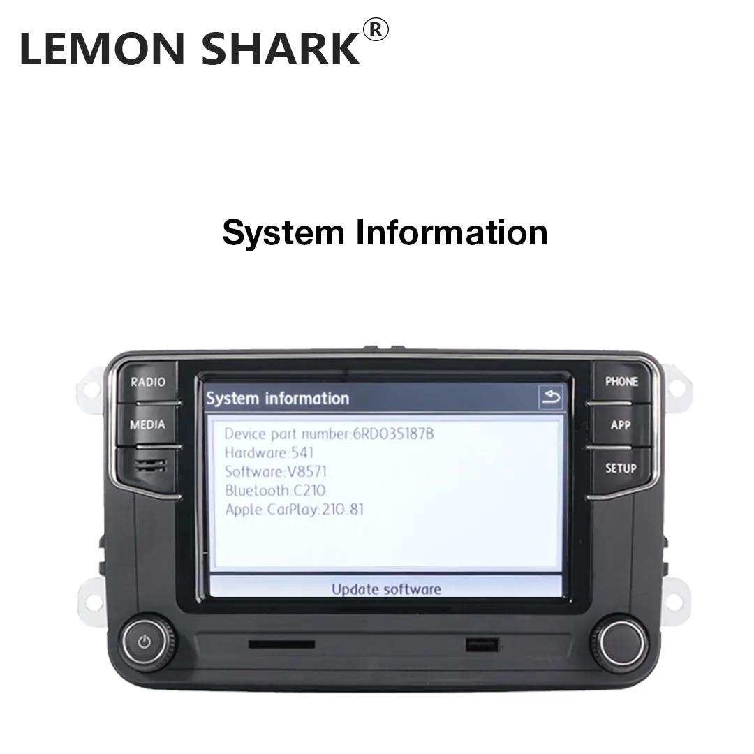 Автомагнитола LEMON SHARK RCD360 мультимедийный плеер Mirrorlink MIB для VW Golf 5 6 Jetta MK5 MK6 Polo Passat B6