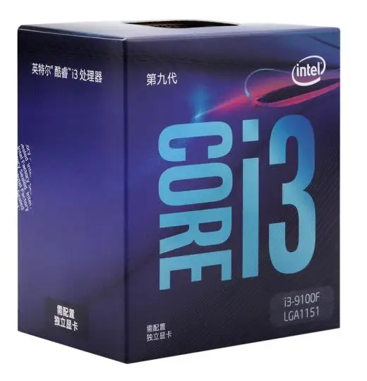Процессор Intel Core i3-9100F i3 9100F 3 6 ГГц четырехъядерный четырехпоточный процессор 65 Вт