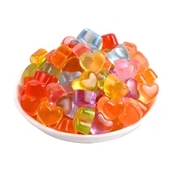 20pcs emulation love crystal candy resin ornament diy craft supplies phone shell patch arts decor girl hair accessories material