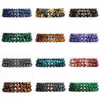 6810mm natural stone bracelet set rhodonite rose quartzs turquois amethysts hematite bracelets for women men jewelry wholesale