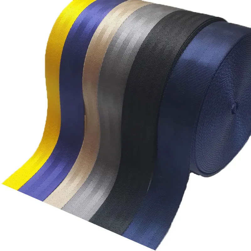 

20-50mm Silver Royalblue Stripe Ribbon Safety Belt Backpack Bag Parts Black Coffee Webbing Car seat belts pet dog belts tow belt
