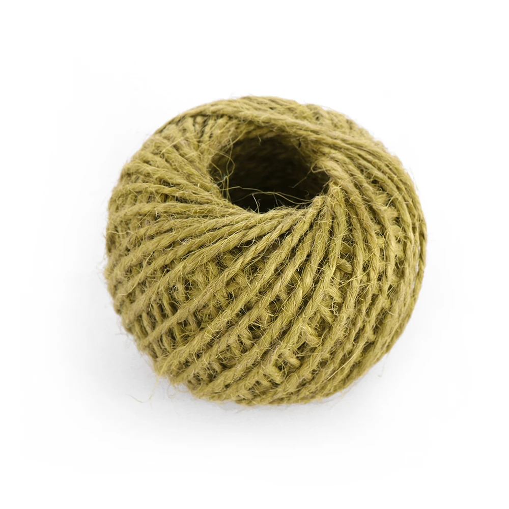 Army green 30m 30/50/100 м натуральный в декорированном мешковиной горшке гессенской джутовый шнур-шпагат пеньковая веревка шнур подарочная упаковка строки Свадебная вечеринка DIY декоративный пеньковой веревкой - Цвет: Army green 30m