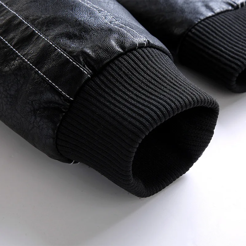 

New Autumn Aviator LeatherJackets Men Slim Tough Male Motorcycle Leather Jacket Men Black Bomber Coat Jaqueta De Couro Masculina