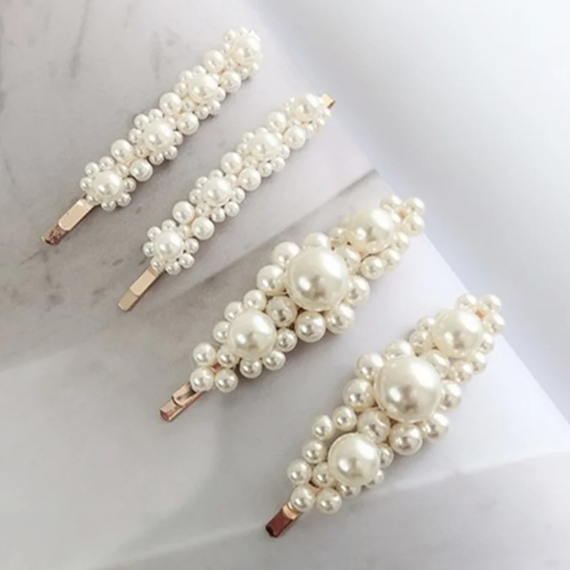 Мода металла Pearl Заколки для волос Для женщин заколки аксессуары девочек