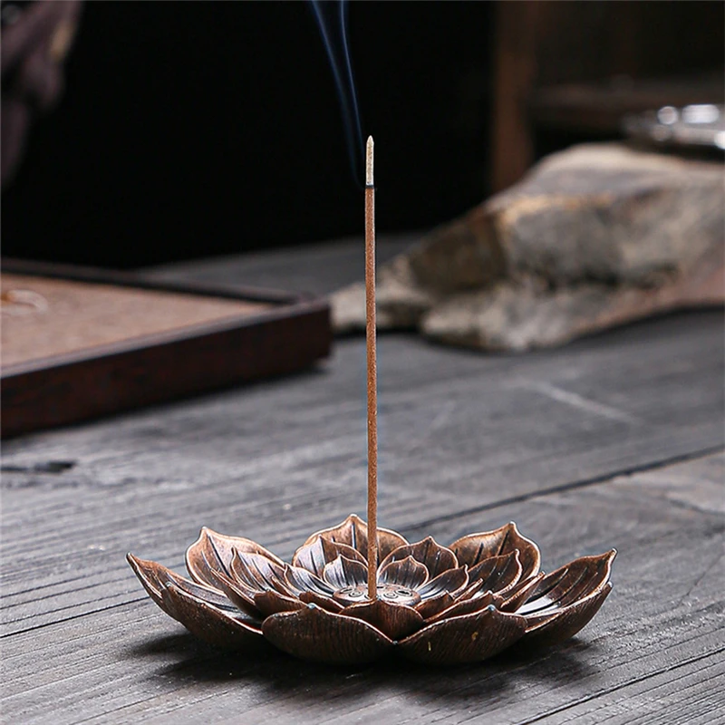 Подставка для курильницы из сплава буддистская линия лотоса пластина благовоний