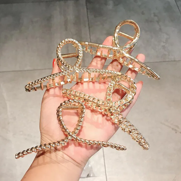 

Women Barrettes Metal Hair Claws Hair Accessories Hairclips Hairpins Ladies Hairgrip Headwear Girls Ornaments Crab Bands