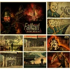 Популярная игра Fallout New Vegas винтажный постер из крафт-бумаги Судный день аварийный стикер для детской декорации