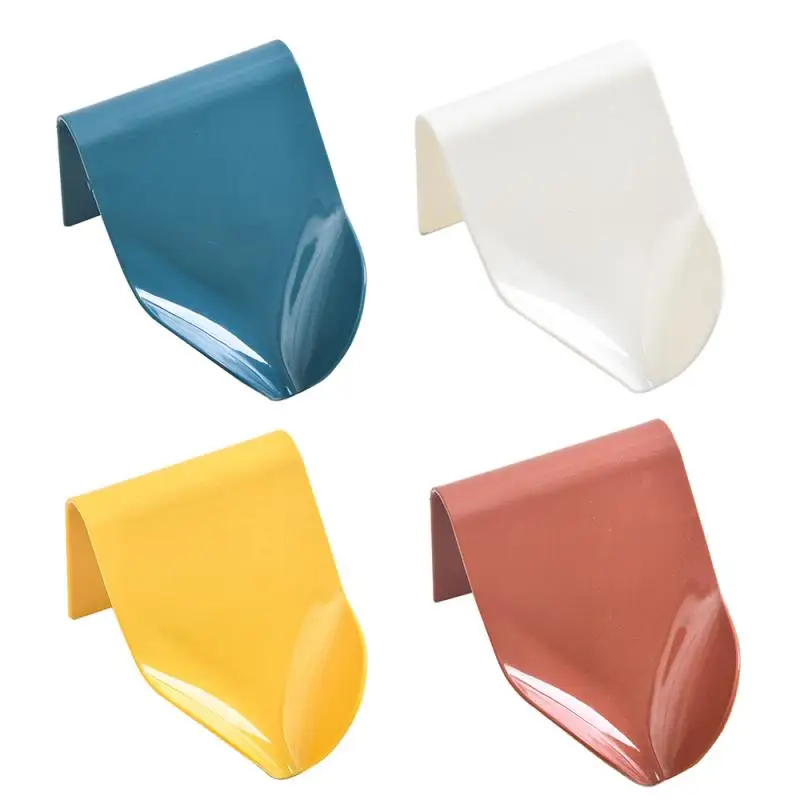 

1Pc Soap Holder Bathroom Shower Soap Dish Shower Plates Soap Storage Box With Drain Wall Mounted Self Adhesive Plastic Supplies