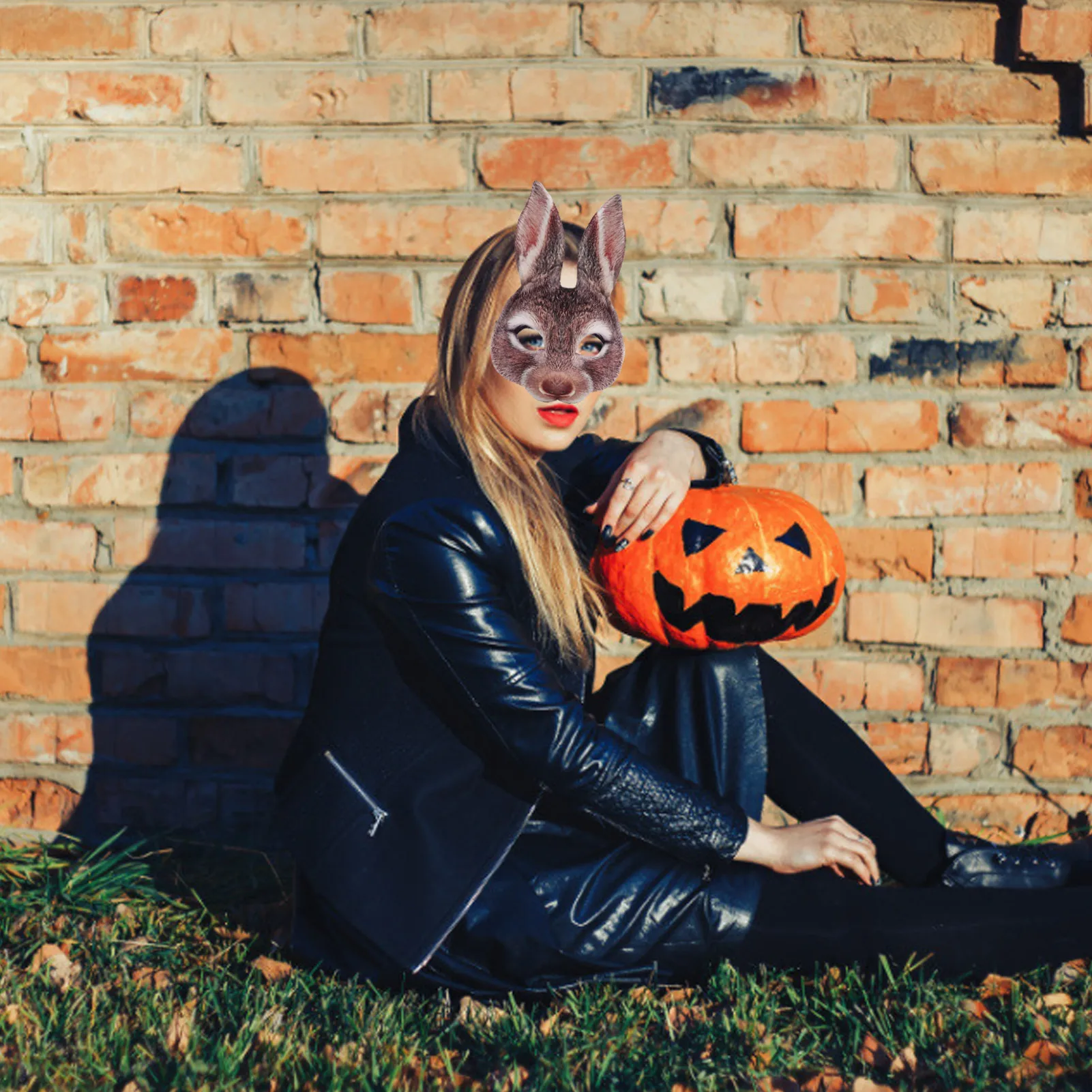 

2021 Unisex Adult Easter Party Bunny Face Cover Joyful Rabbit EVA Rubber Face Mask Protector Party Festival Props DH methodical