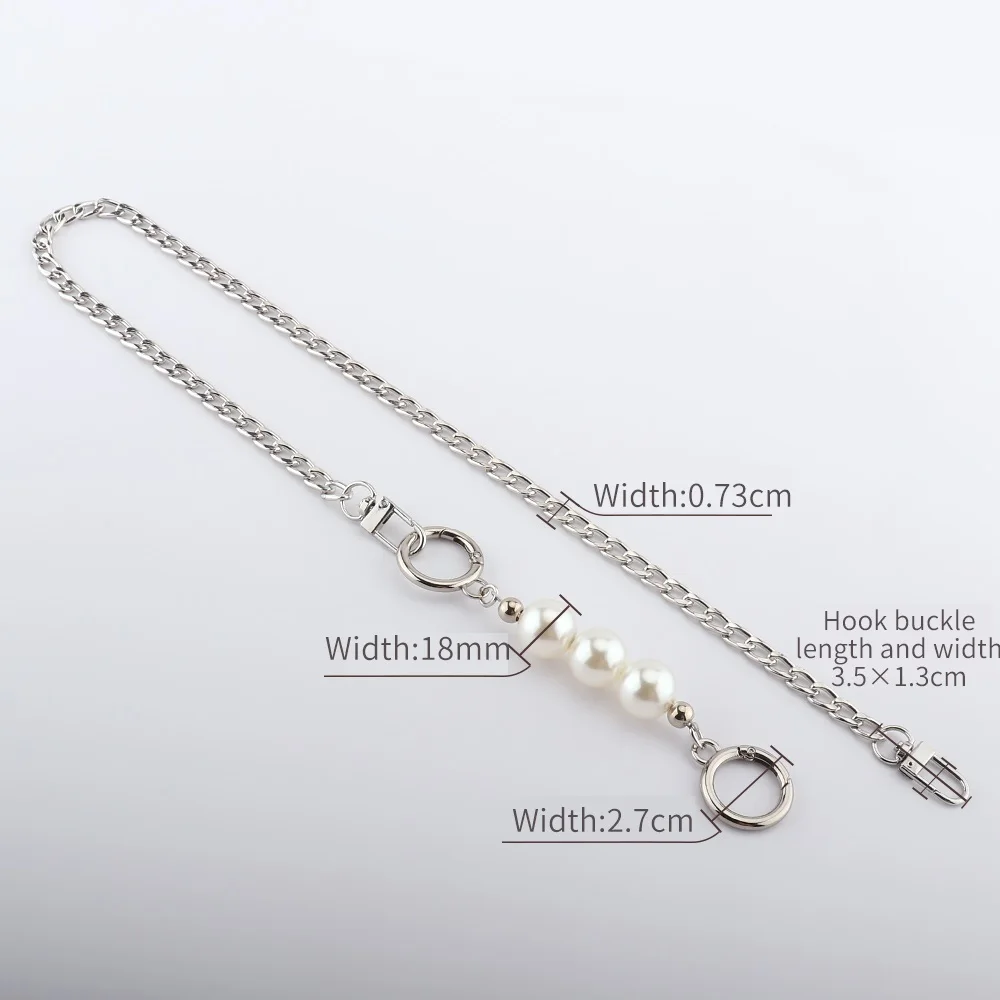 Женская цепочка-почтальонка с жемчугом сумочка-мессенджер металлической