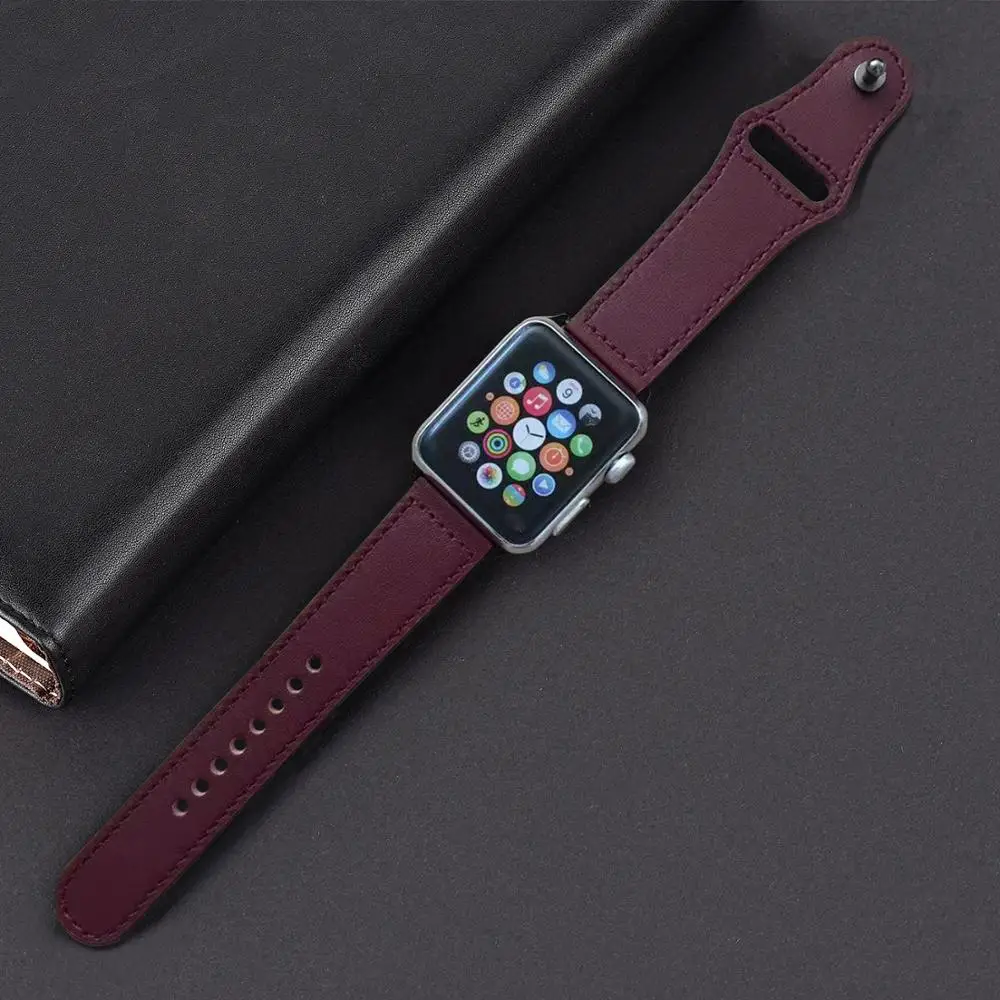 Высокое качество для iwatch ремешок 38 мм 40 мм Натуральная кожа петля для Apple Watch ремешок 44 мм 42 мм серия 4 3 2 1 серия 5