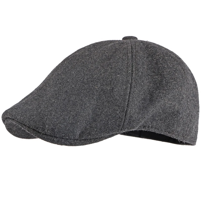 HT3417 Beret Cap Autumn Winter Wool Hat Solid Black Grey Octagonal Newsboy Cap Men Vintage Artist Painter Beret Hat Men's Berets uspop new plaid berets fashion women wool beret casual autumn winter wool hat vintage painter hat