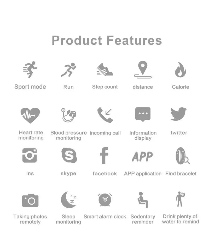 

NEW M3 Fitness Bracelet Waterproof Blood Pressure IPS Color Screen Running Walking Tracker Heart Rate Pedometer Smart Band