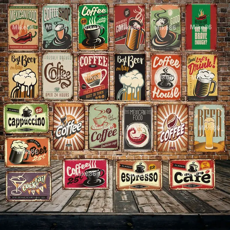 

[ Mike86 ] CAPPUCCINO BEER MEXICAN COCKTAIL TIN Sign Vintage Retro Iron Painting Cafe COCKTAIL Poster Art 20*30 CM LT-1903