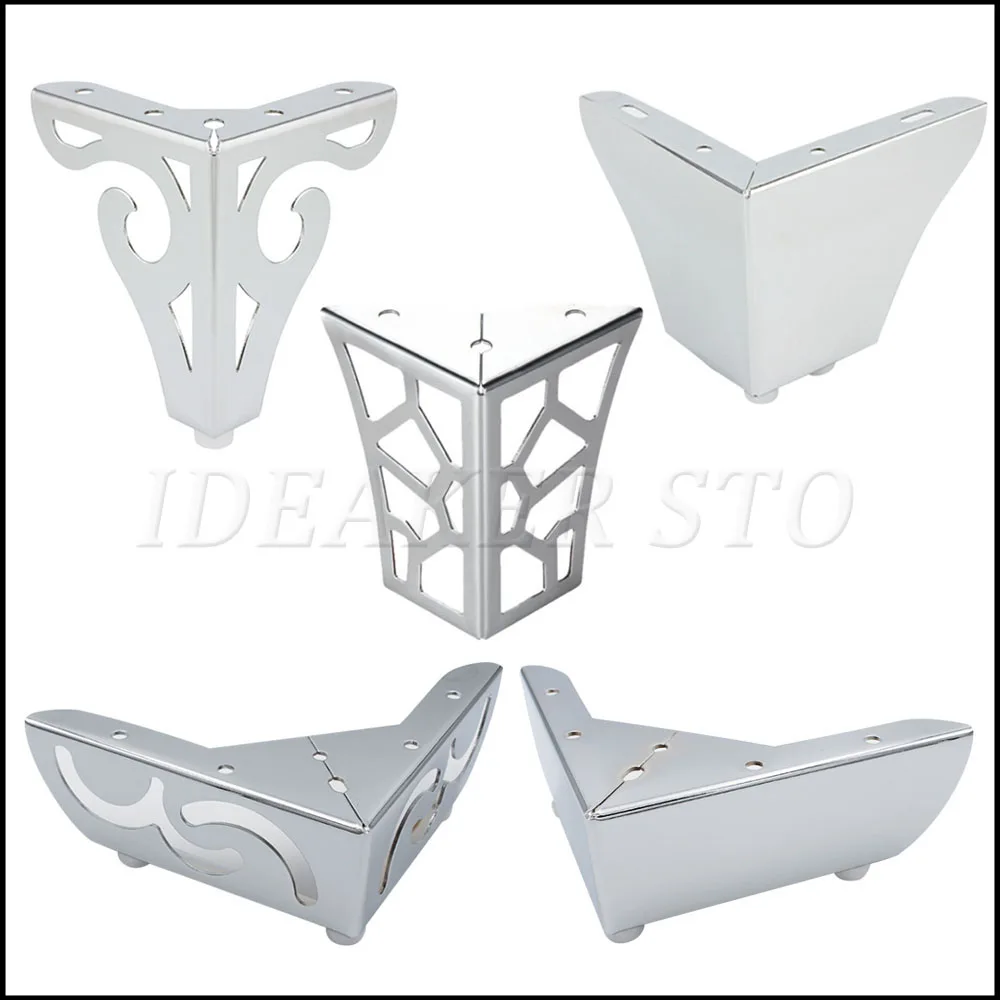 

Ножки для мебели разных размеров, серебристые металлические, с винтами, ажурные, современные ножки для диванов, шкафов, телевизоров, комодов...