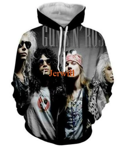 

Fashion WomenMen's Rock Band 3D Print Hoodies Sweatshirt Pullover Tops