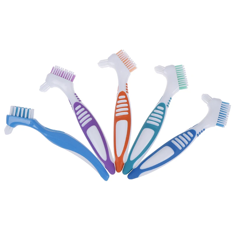 Многослойная щетка для чистки зубных протезов накладных зубов инструмент ухода