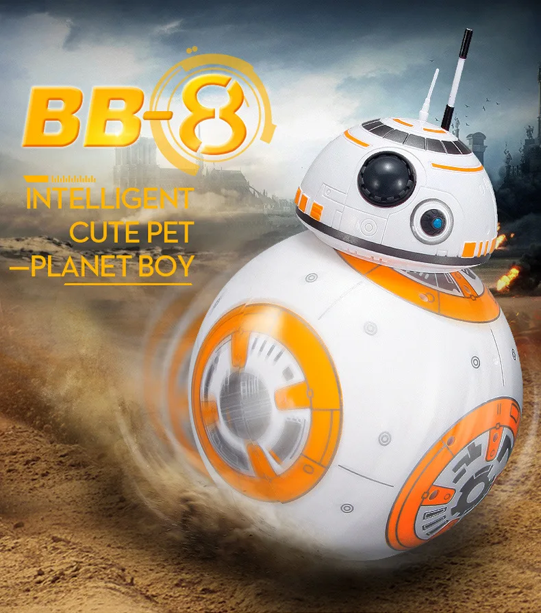 Робот-игрушки, интеллектуальный Звездные войны, обновленный RC BB8 со звуком, экшн-фигурка, подарок, BB-8, шар, робот, 2,4 г, игрушки на пульте дистанционного управления для детей