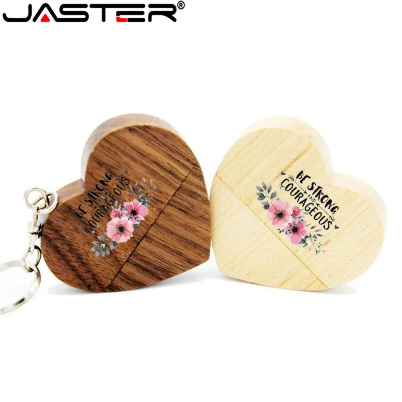 Флэш-накопитель JASTER деревянный в виде сердца Usb 16 ГБ 32 64 | Компьютеры и офис