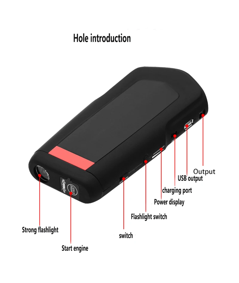 Портативное автомобильное пусковое устройство 12 В внешний аккумулятор для
