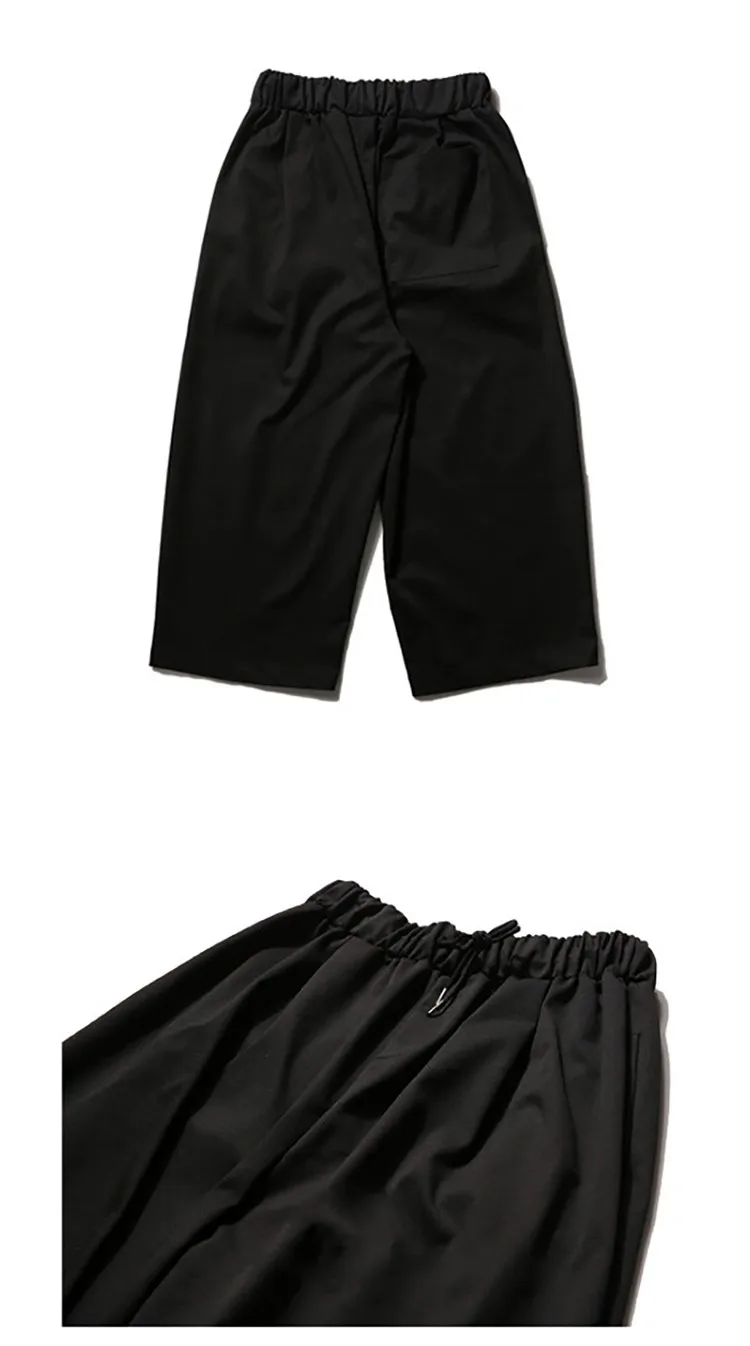 

Spring new solid color men's pants straight tooling pants loose plus fat casual trousers men streetwear joggers men