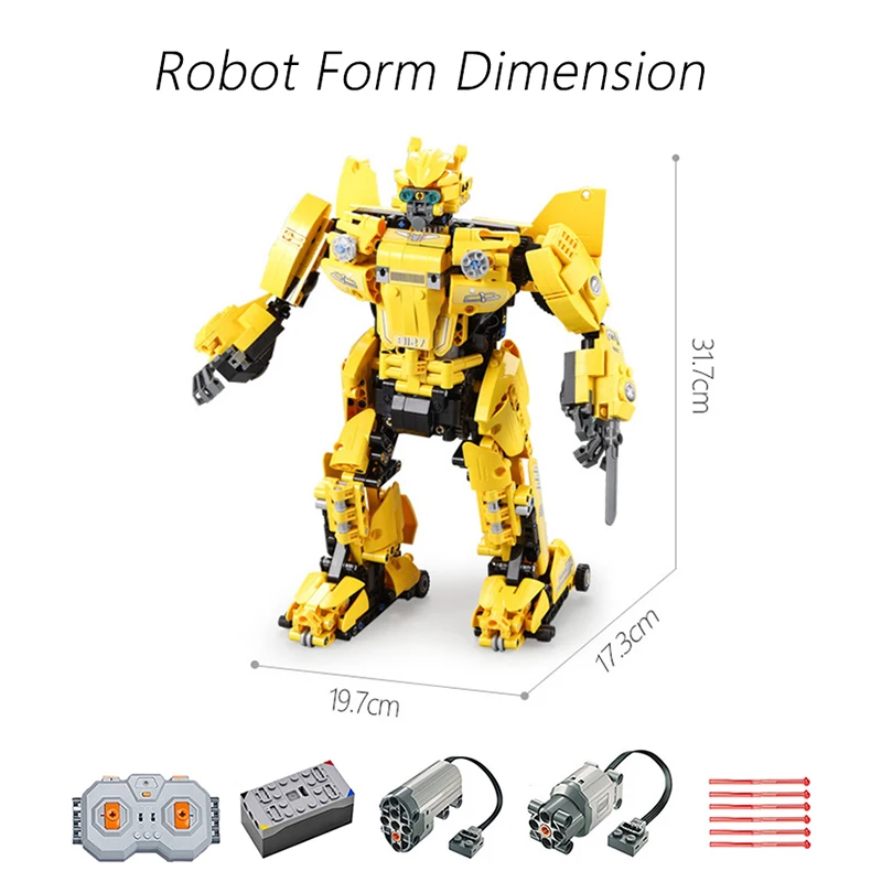 RC 1124cs Жук-Шмель Классический автомобиль робот 2 в 1 строительные блоки fit Technic транспортные средства Playmobil кирпичи дети мальчики игрушки подарки