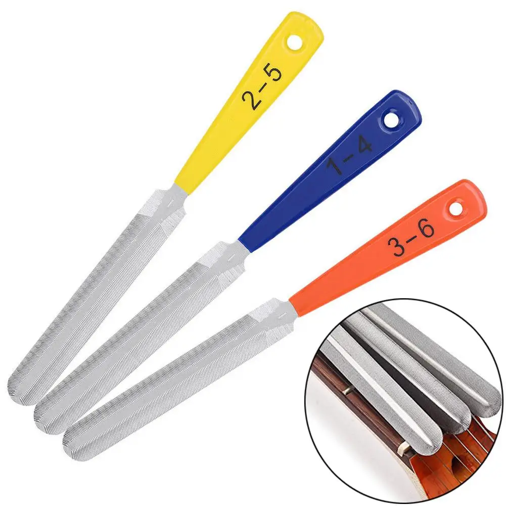 

3pcs/set Double Sided Guitar Nut Slotting Saddle Files Luthier Tool Guitar Nut File