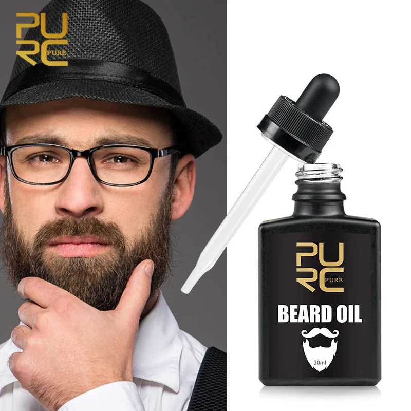 

2PCS PURC Beard Care Growth Oil Plant Extracts Moisturizes Eliminates Itching Hair Beard Oils For Men Beard Grooming Treatment