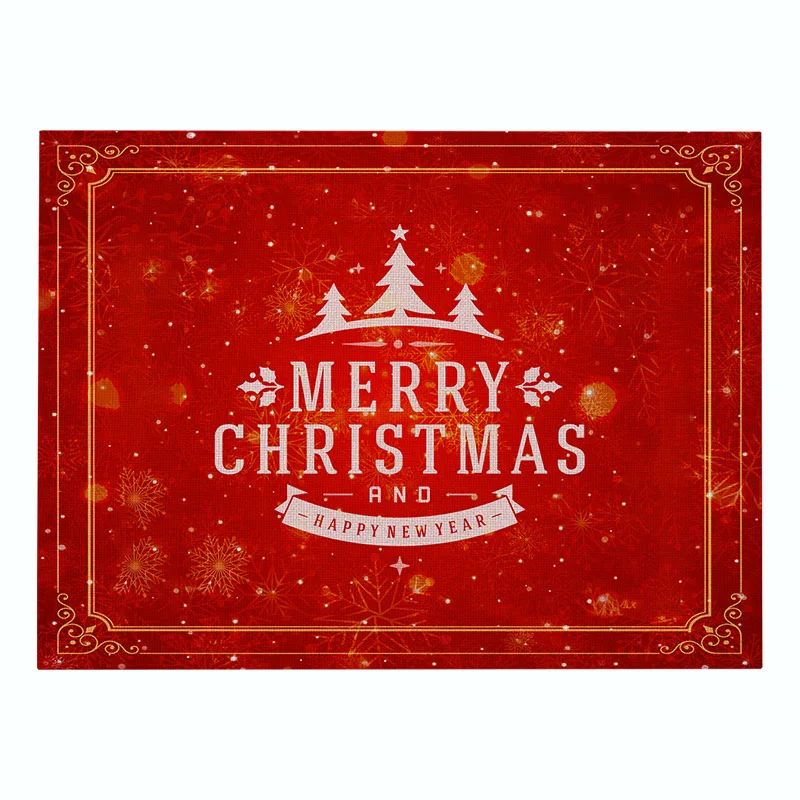 Рождественский коврик для стола рождественская елка Кухонное украшение