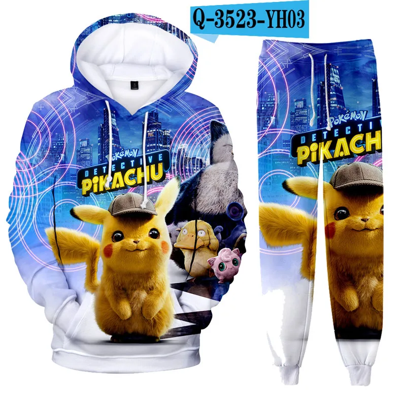 От 8 до 20 лет новый аниме Покемон детектив одежда для Пикачу комплект