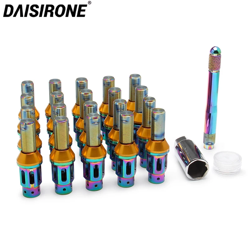 20 шт. верхняя Модифицированная гайка из титанового сплава для Audi Mercedes Benz BMW Porsche M14