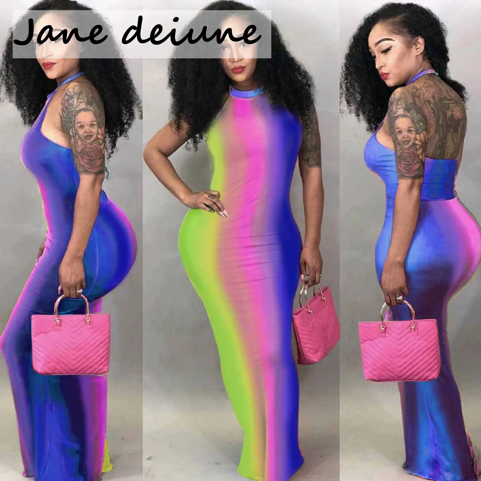 С Лямкой на шее вареный без застежек с низким вырезом спине сексуальное платье