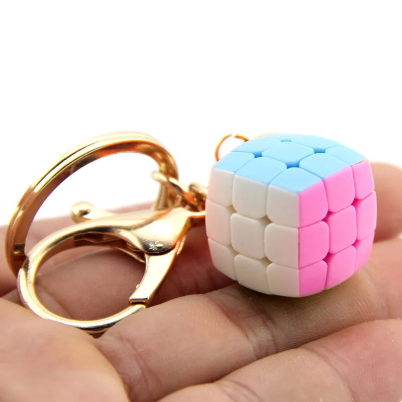 YJ yongjun мини брелок хлеб 3x3x3 волшебный куб скоростная головоломка волшебный куб Развивающие игрушки 2 см украшение с кольцом для ключей милый