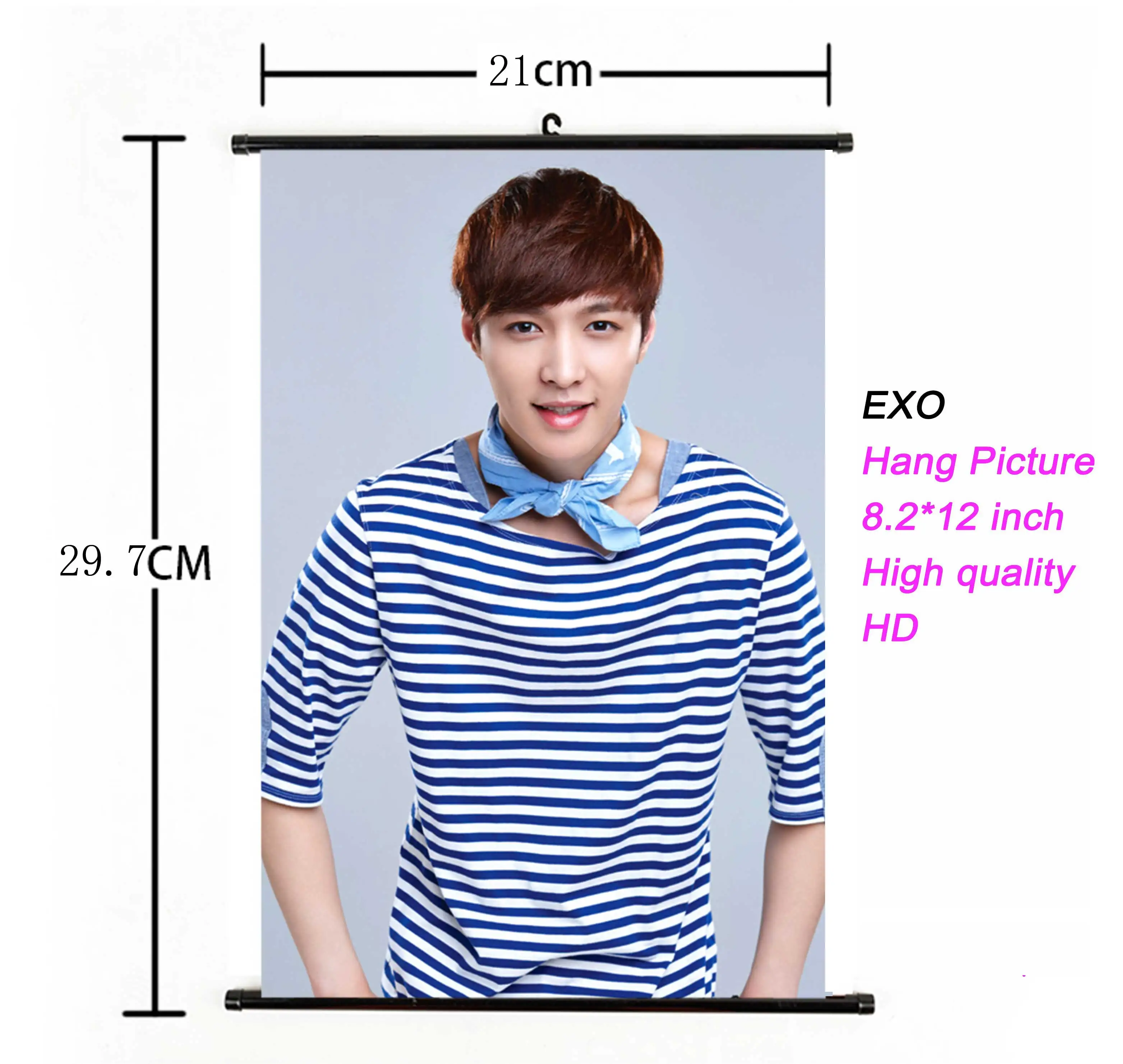 Свернутый Свиток Kpop EXO висячий плакат ткань 21*30 см для фанатов Подарочная коллекция k-pop EXO альбом Висячие фото плакат - Цвет: 105