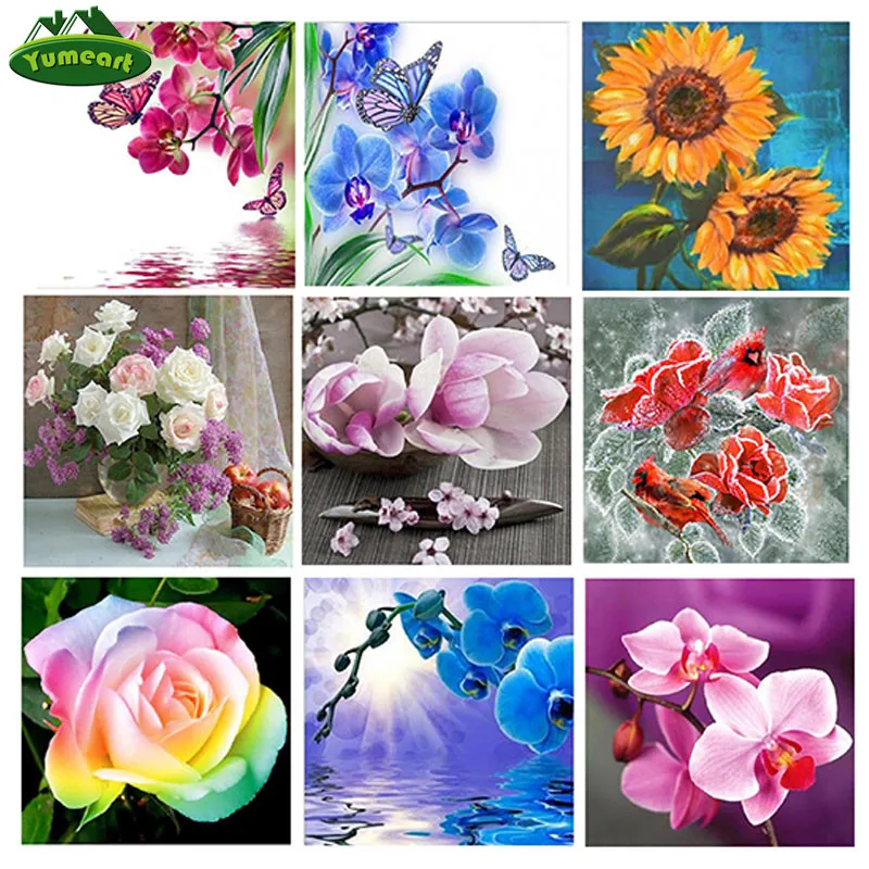 Картина YUMEART &quotсделай сам&quot картина из камня дзен цветок орхидеи квадратных