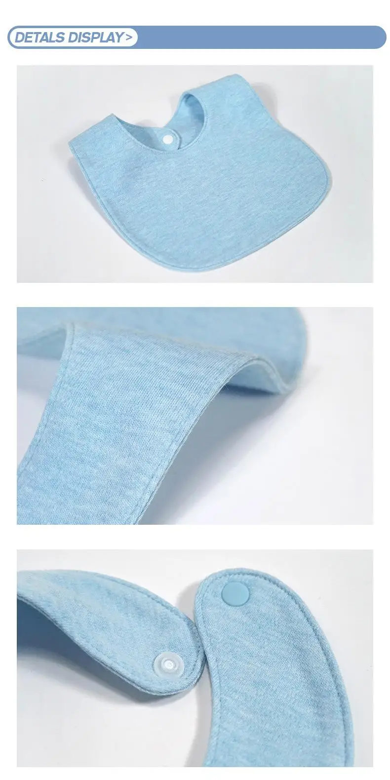 

Baby Saliva Towel Solid Color Eight-piece Newborn Bib Rice Pocket Snap Cotton Toddler Boys Girls Feeding Supplies 23.5*18.5cm