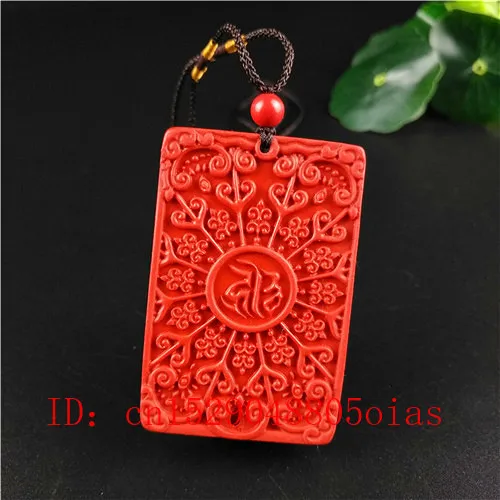 Китайский натуральный красный Органическая киноварь из камня Bodhisattva кулон