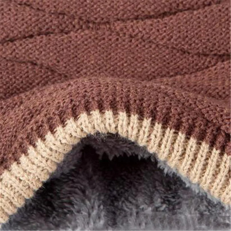 Шапка бини LJCUIYAO для мужчин и женщин теплая шапка двойные вельветовые кепки