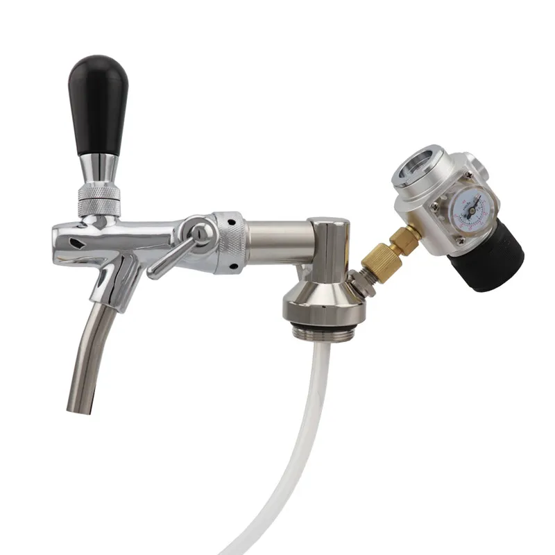 Spear tap co2 set Диспенсер для пива из нержавеющей стали с копьем и СО2 регулятором газа 0-30 фунтов/кв. дюйм для домашнего пивоварения - Цвет: Spear tap co2 set