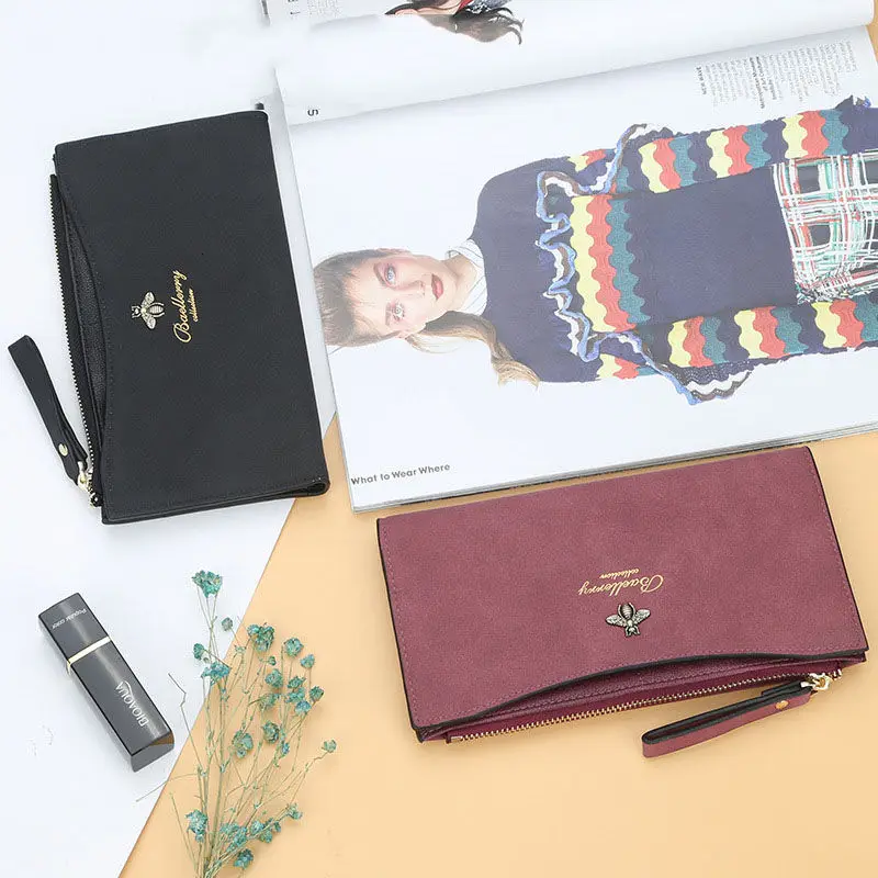 Модные маленькие кошельки из искусственной кожи с Пчелкой на тонкой молнии