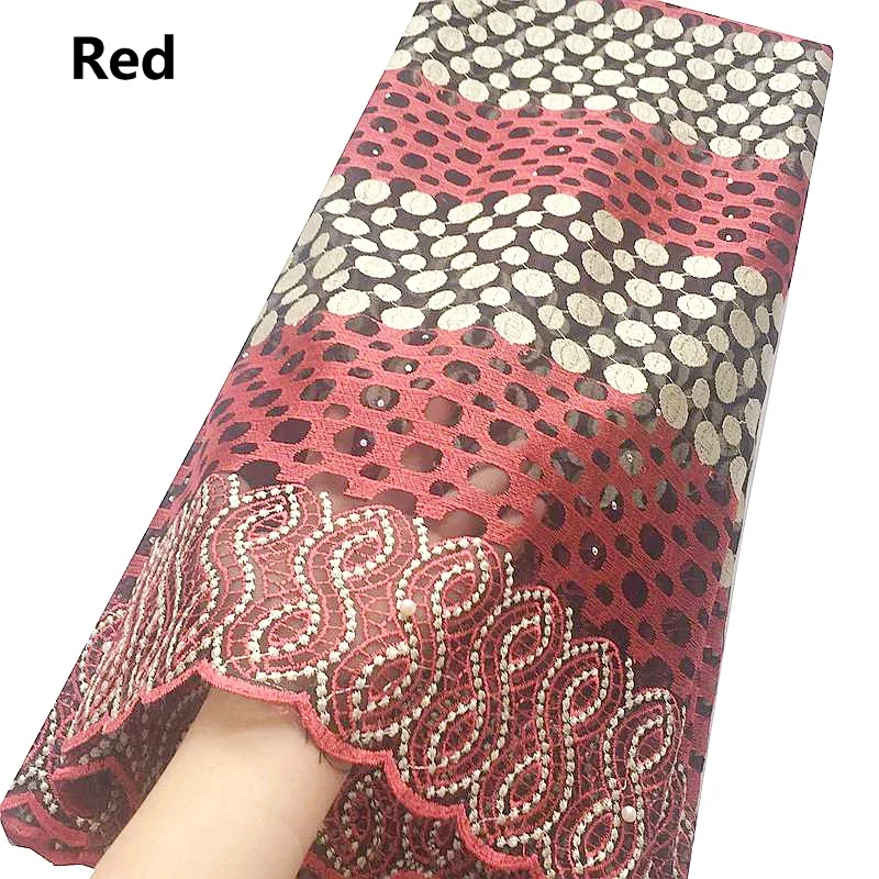 

Aso Ebi 2020 Pink Nigerian Lace Fabrics White Peach Red Mesh Cord Lace Fabric Beaded Indian Net Lace 2020 for African Party