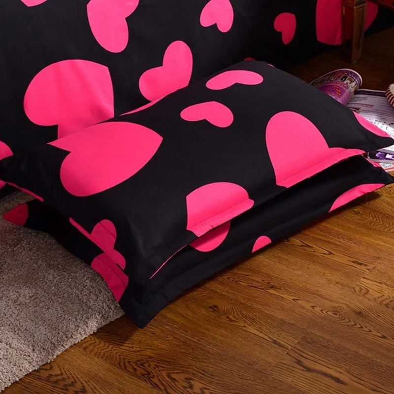 Простые комплекты пододеяльников с сердцем Комплект постельного белья