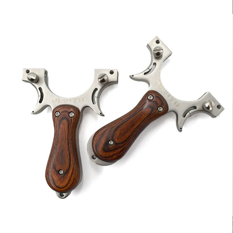 

PIAOYU Upgraded Stainless Steel Slingshot Widened Catapult Head /Extended Handle Professional Outdoor Hunting Shooting Tool Set