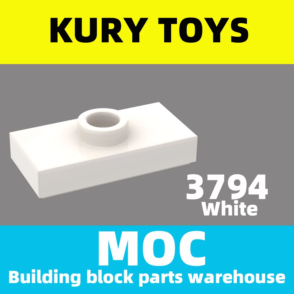 Kury Toys DIY MOC для 3794b строительные блоки детали модификации 1x2 с 1 гвоздиком пазом