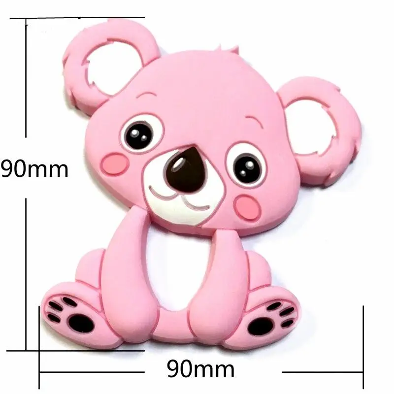 

Silicone Koala Baby Teethers Rodent Beads DIY Chew Necklace Pacifier Chain Pendant Food Grade Silicone BPA Free Baby Teether